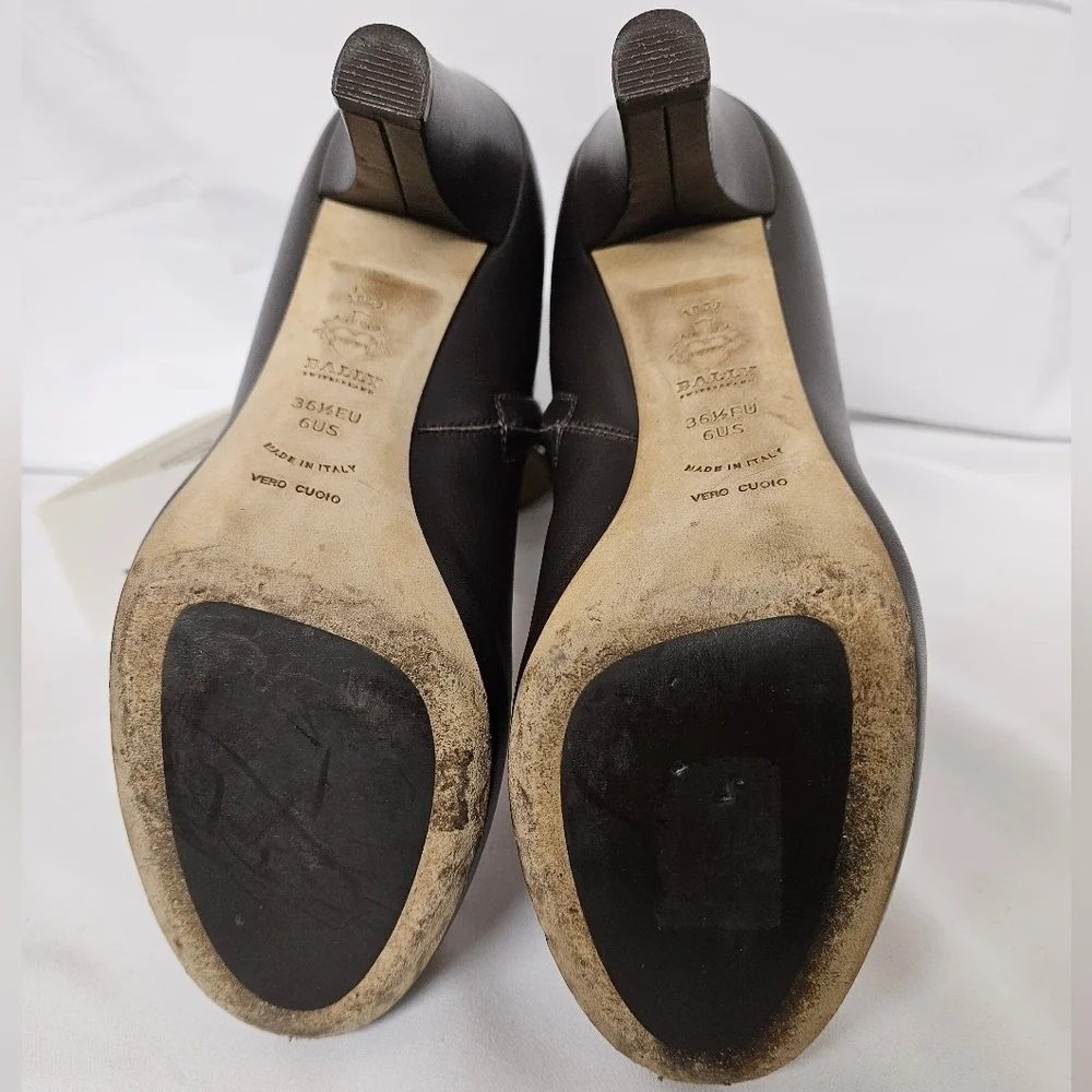Bally Chanya Suede And Leather Heel Boots In Tan And Brown US Sz 6 EU Sz 36.5 - Picture 8 of 15